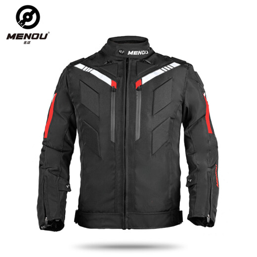 Mingou Motorcycle Riding Suit Four Seasons Waterproof, Windproof and Warm Winter Motorcycle Suit Men's and Women's Cycling Jacket Black Top 3XL