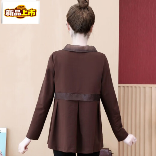 Camiseta de manga larga de primer nivel primavera y otoño estilo coreano coreano suelto que reduce la edad, la cubierta de la base de la base del vientre y el estilo de la base de la base de la fría del vientre de gran tamaño [el estilo de primavera y el otoño 9767] 3XL [135-145Jin [Jin equivale a 0.5 kg]]]