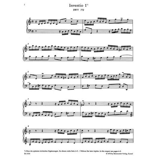 骑熊士原版 巴赫六首英国组曲 BWV806-811 净版钢琴谱 Bach The Six English Suites BWV806-811 BA05165