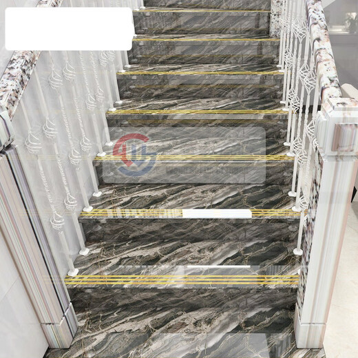 XMSJ1.2 metros de ladrillos de escalera de escalera chapada en oro, baldosas deslizantes de mármol, esmalte de alambre de oro de villa, ladrillos de la casa auto-construida, TJ12809K-Vision Gold 1200*470 Arc Glaze, otros