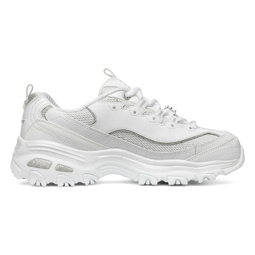 Skechers 10-jähriges Jubiläum Diamant Gedenkausgabe Panda Schuhe gepolsterte Sport- und Freizeitschuhe hochwertige atmungsaktive Daddy-Schuhe Frauen 12241/WSL Diamond Model-White/Silber 38 38