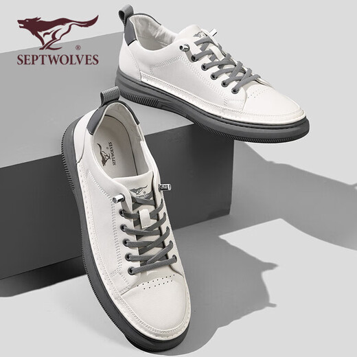 Septwolves (Septwolves) zapatos para hombres zapatos versátiles zapatos de mesa para hombres zapatos de cuero casual para hombres un pie 8313492390 negro 41