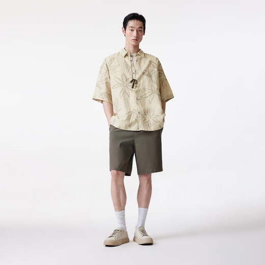 Jack Jones (Jack/Jones) Ropa para hombres Spring and Summer Camisa de manga corta para hombres Lapa de alfabeto Alphabet Borded Full Top Top Camiseta C63 Caki S 170
