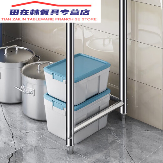One-layer stainless steel kitchen storage rack workbench single-layer storage gas stove rack floor-standing household storage table 120 length 40 height 80 one-layer reinforcement