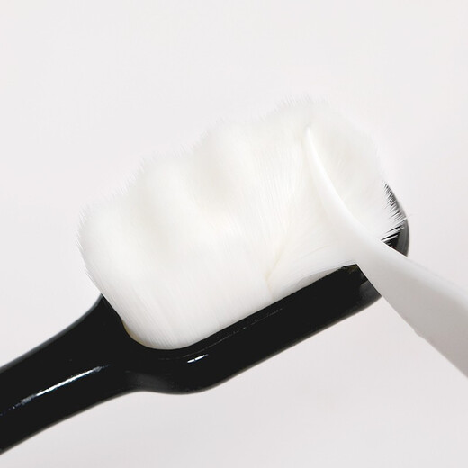Raoyi Brosse à dents épaisse douce fine Super moustique Super mous Dame couple petite tête brosse à dents Gum Sensité Femmes enceintes Brosse à dents Superbe brosse à dents épaisse épaisse en noir et blanc * 2 pièces