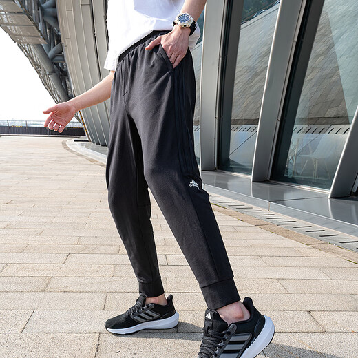 阿迪达斯 （adidas） 男裤 2025秋季新款运动裤舒适透气针织卫裤时尚休闲裤子男 IA8181/针织舒适 XL 185
