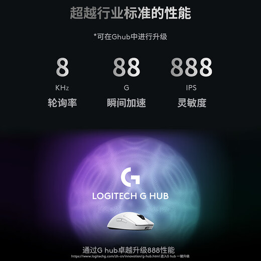罗技（G）GPW3 狗屁王三代无线游戏鼠标 专业电竞手型 60g轻量 黑 CS2/瓦洛兰特/ LOL 升级8KHz 88G 888IPS
