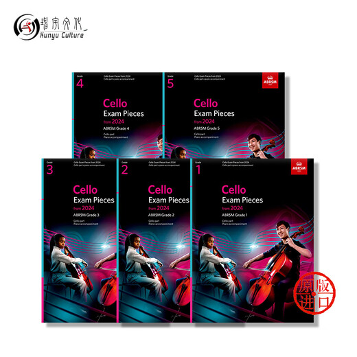 Emperor Cello Exam Pieces Grade Initial-5 2024 Neue Ausgabe ABRSM Notenheft Cello Exam Pieces Grade Initial-5 Ein kompletter Satz der Klassen 1-5 9781786015709/716/