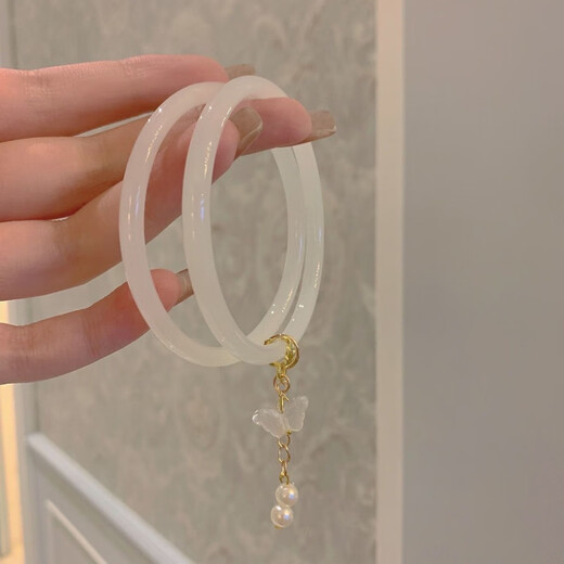 仙叮当镯套装中式古风铃铛手链女套装轻奢小众奢小众精致蝴蝶 M1390【绿色流苏铃铛】