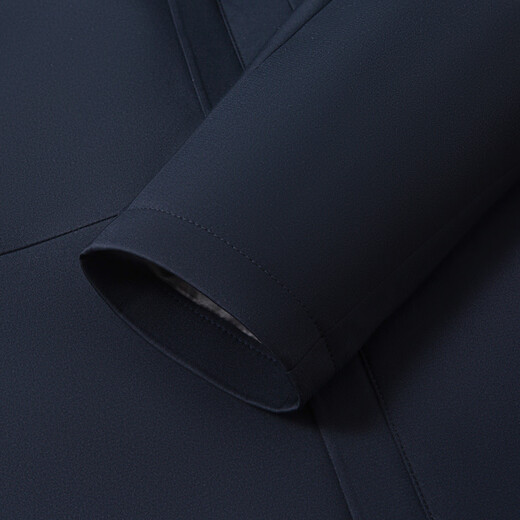 MONTAGUT Mulberry Silk Four Seasons Soft Thin Wear-Resistant Stiff Hooded Jacket JG Navy M