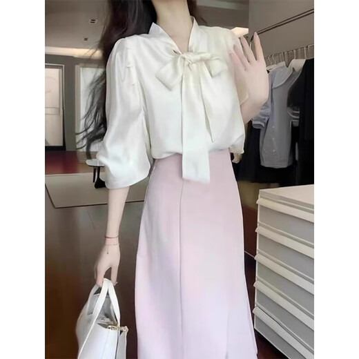 苏洛琳（SULUOLIN）2025年春秋季夏天新款女士套装连衣裙小个子茶系穿搭时尚气质衣服 上衣+裙子 L 115-125斤
