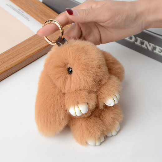 Schoolbag hanging chain women's clothing dead rabbit key chain female cute internet celebrity Korean version student schoolbag hanging bag hanging decoration couple small gift pink [love ball]