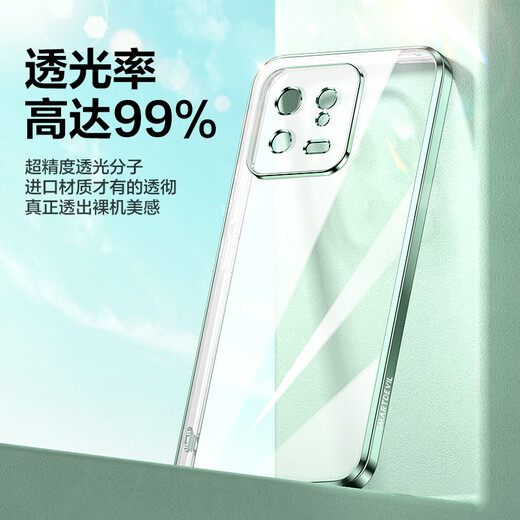 Flash Magic is suitable for Xiaomi 13 mobile phone case. Transparent soft shell lens all-inclusive ultra-thin anti-fall protective case. Suitable for Xiaomi 13 fully transparent lens all-inclusive* ultra-thin anti-fall.