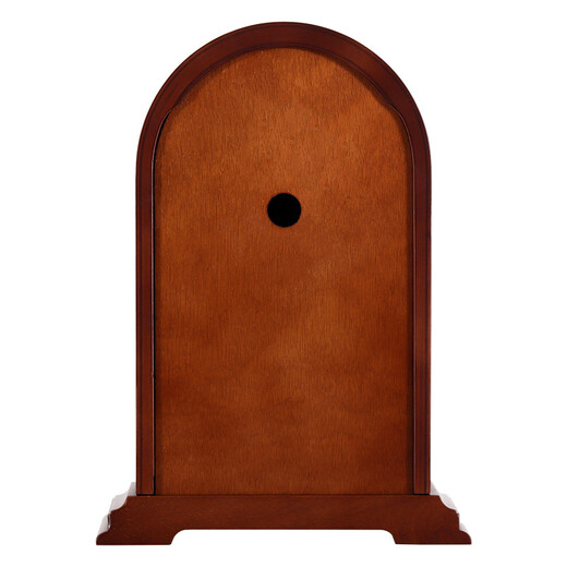 MapleLeaf home solid wood desk clock living room retro desktop personalized clock ornaments new Chinese style simple quartz clock desktop clock Liriodendron wood + silent quartz movement + Arabic dial