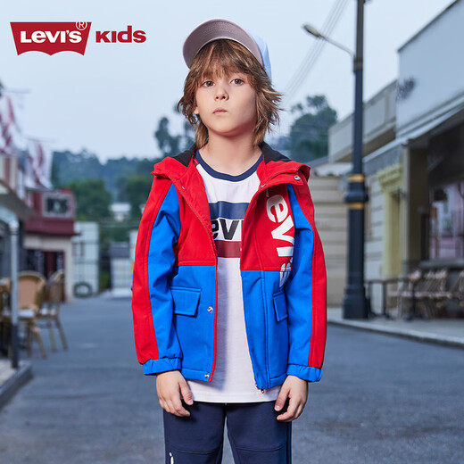
Levi's children's clothing boys and girls' windbreaker spring children's jacket windbreaker top D826 black