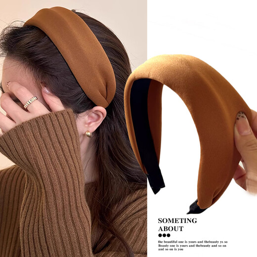 Zhuo Keke Hairband Women's Wide Side High Skull 2025 New Simple Face Wash High-end Hair Cave Hairpin Headband Outer Hair Accessory Red