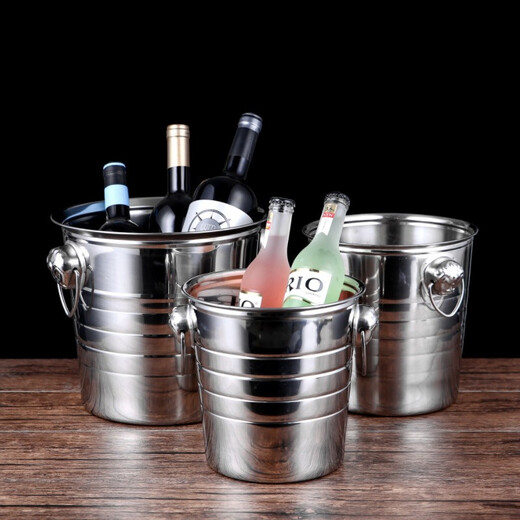 All-purpose stainless steel ice bucket 5L portable ice bucket wine bucket commercial bar ice bucket storage ice bucket beer champagne ice bottle