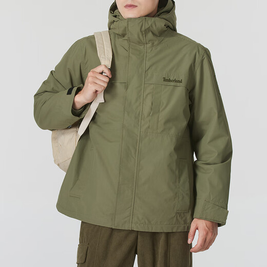 
Timberland jacket men's 24 autumn and winter new outdoor windbreaker men's warm three-in-one jacket A695WEH2 light brown/embroidered LOGO single layer 165/80A XS
