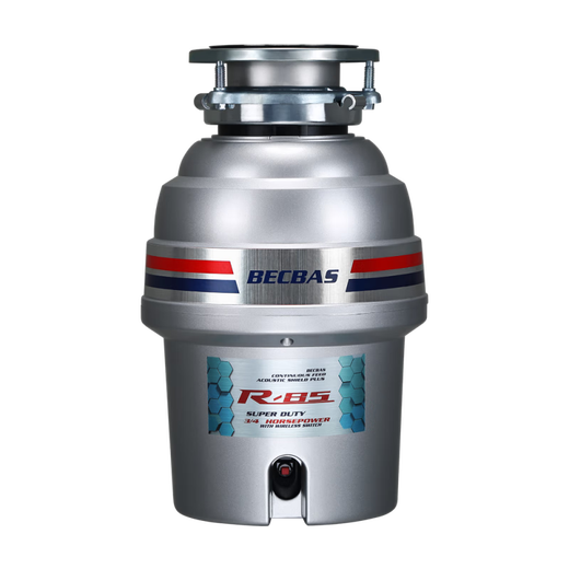 BECBAS R85 industrial high-speed kitchen food waste disposer, fully automatic, light gray, dynamic, light gray