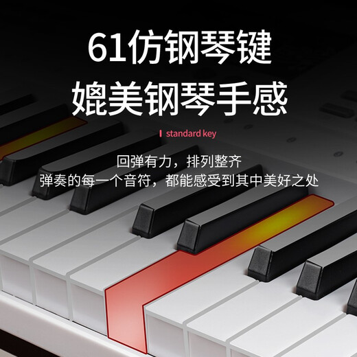 Coeuary electronic keyboard multi-function intelligent 61-key electronic keyboard for adult children, beginners, kindergarten teacher grade examination special keyboard 61-key smart version + gift pack