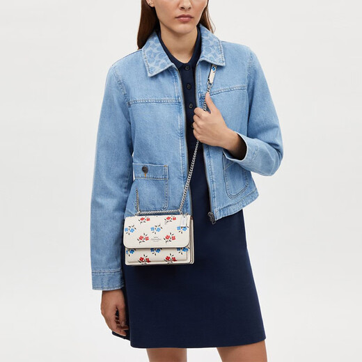 蔻驰（COACH）奢侈品女包印花风琴包单肩斜挎包CT866【品牌授权】送女友礼物