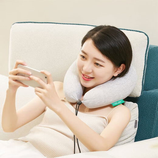Quanyou (QUANU) home U-shaped aircraft latex pillow with pillowcase neck pillow nap artifact travel car pillow latex neck pillow