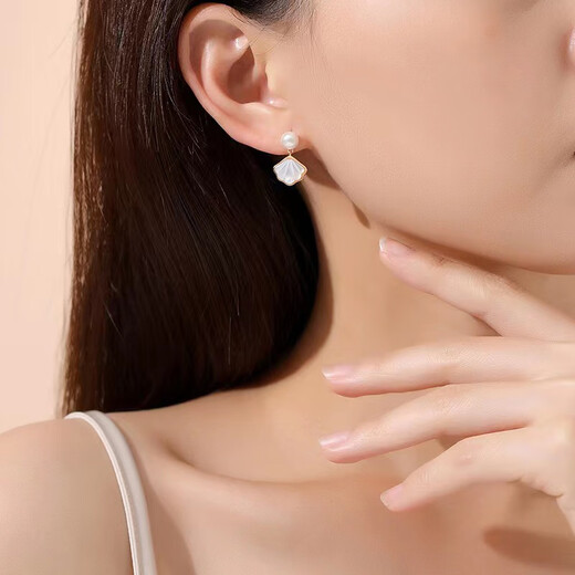 Miman (MIMORE) S925 silver one-bead pearl earrings for women, fashionable, high-end, temperament earrings to support pierced ears and do not need to be removed when sleeping.