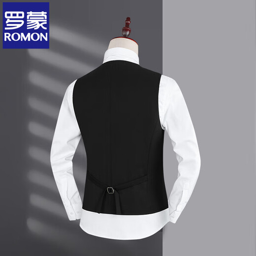 ROMON (ROMON) suit vest men 2025 business casual professional vest groom best man wedding vest brother group 801 grey (single vest) 2XL 185