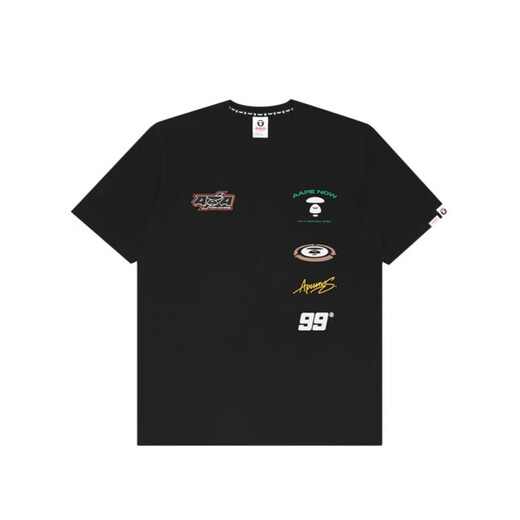 AAPE Hong Kong Trendy Brand Frühling und Sommer Ape Beauty Art Camouflage Pac-Man Print Loose Version Round Hals kurzärärmiges Paar T-Shirt 677 Black 2xl Empfohlenes Gewicht 160-175 Jin [Jin entspricht 0,5 kg]