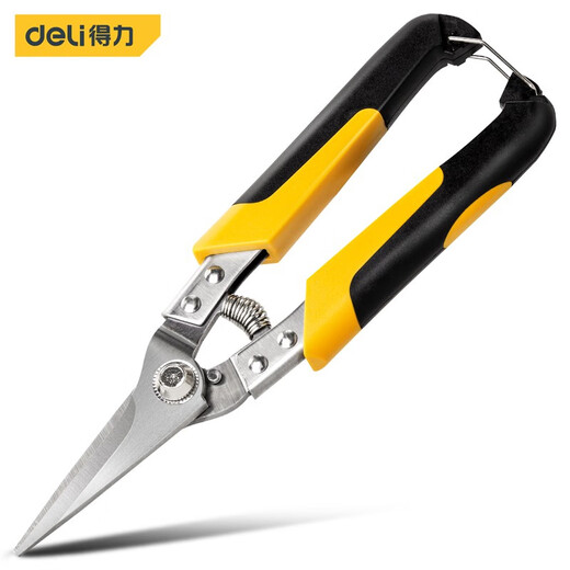 Deli (deli) metal scissors, industrial powerful multi-functional aviation scissors, metal keel decoration, aluminum gusset plate, stainless steel scissors, 8.5-inch powerful straight-head metal scissors
