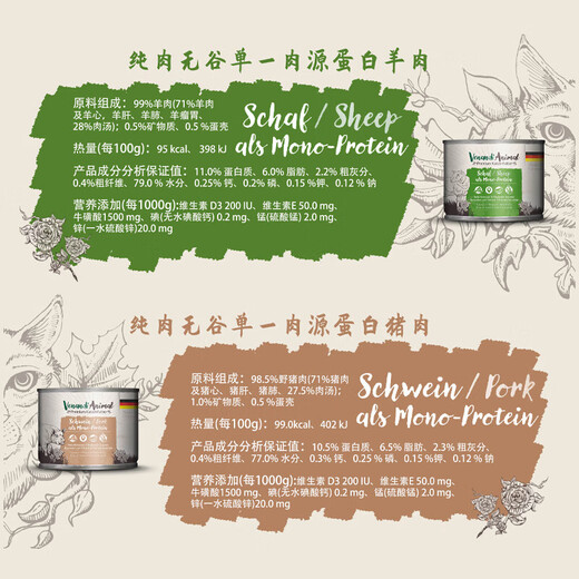 German Venandi grain-free single meat hypoallergenic kitten source high protein ven staple food canned poultry meal pack 125g