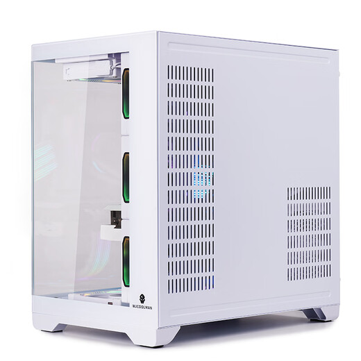 玩嘉孤勇者PRO白宽体侧透玻璃机箱水冷电脑主机箱III海景房支持ATX大板//M-ATX/360水冷4090显卡