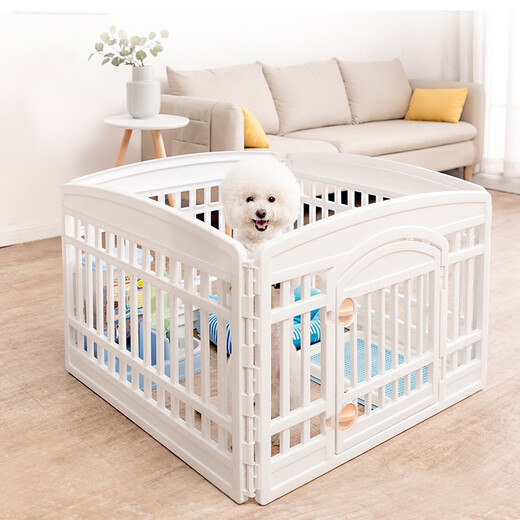 IRIS pet fence dog cage foldable anti-slip resin material indoor fence CI604E CI606E with door 6 pieces M-medium size