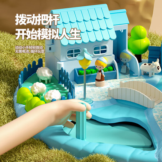 男孩女孩玩具公主冰雪城堡过家家3-8岁娃娃屋3-6岁益智生日礼物 磁吸冰雪城堡小屋-粉色