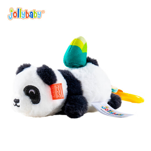 Jollybaby niedliche Haustierpuppe Pull-Seile können gedreht werden und beißen und Komfort Babyspielzeug 0-1 Jahre alte Panda-Puppe