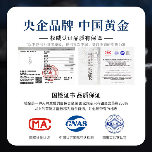 CHINA GOLD Cupid's Arrow PT950 Platinum Necklace for Women Light Luxury Clavicle Chain Valentine's Day Practical Birthday Gift for Girlfriend 18K Gold Pendant + 18K Gold Chain + Selection Gift Box