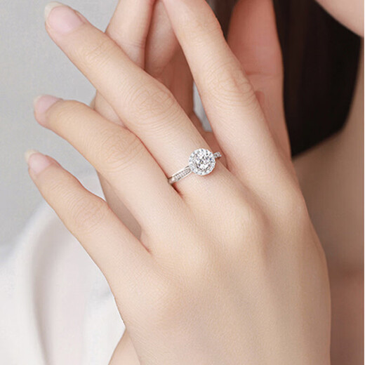 AVHE platinum square diamond ring 1 carat group setting custom-made artificial diamond wedding gift ring platinum gift for Chinese Valentine's Day Platinum diamond ring-1 carat cultivated diamond D color/VVS women's ring size 9-20 can be noted