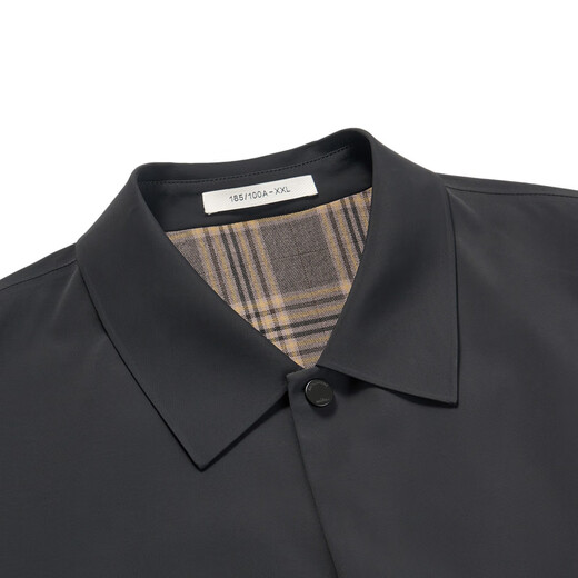 柒牌【商场同款】风衣男秋季商务通勤干部装黑色休闲外套 黑色 XL