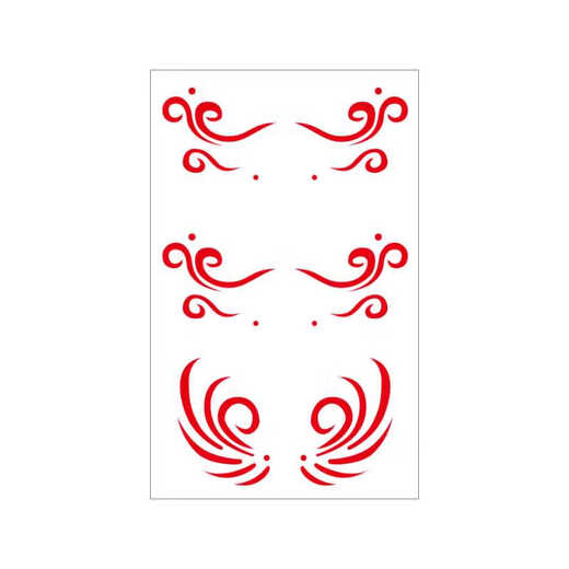 Eye tail stickers for boys and girls, stage eye makeup stickers, ancient style eyebrow stickers, children's eye corners, face makeup, waterproof painted stickers, main picture eye tail flower mother-in-law 1 piece