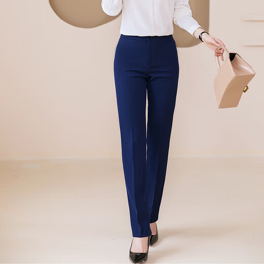 Troman no-iron trousers women's professional overalls straight trousers for work women's trousers formal work trousers black