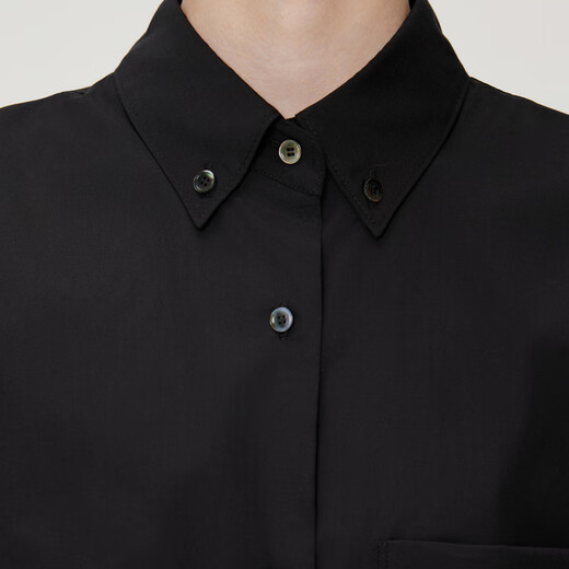 Jiangnan Buyi (JNBY) Sommer Frauen- onesie losen lässiger Straight Shirt Kragen Pendelstil 5o4f14110 001/Schwarz L.