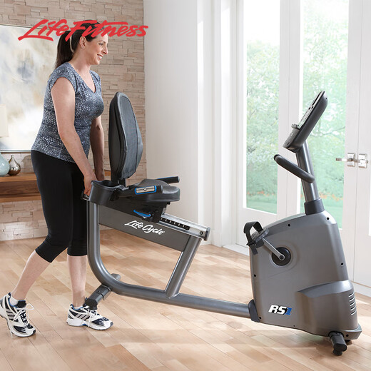 LIFEFITNESS fitness bike RS1 backrest horizontal home silent aerobic electromagnetic control dynamic fitness bike imported RS1-GC button screen
