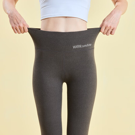 Langsha thermal pants women's leggings plus velvet thickening high waist large size can be worn outside sherpa seamless women's cotton wool long johns