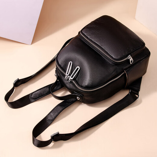 Polo/racquetclub 2024 New Cowhide Mochila para mujeres mochila casual para bolsas de viaje en la escuela bolso mommi bag negros