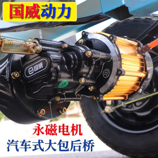 Guowei electric tricycle truck load king adult cargo delivery express vehicle stall new household agricultural battery vehicle (mountainous area version) compartment 1.8*1.1-1200W 60V20A battery