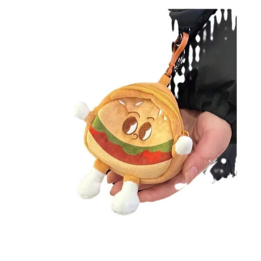Meipai Migne Cartoon Hamburger Coin Portefeuille Sac de rangement polyvalent pendentif pendentif japonais Keychain de haute valeur SN1694SN58 Super mignon portefeuille de monnaie Hamburger 2 [Meilleur ami Profice]