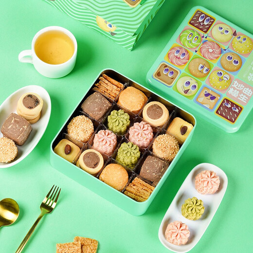 Guangzhou Restaurant Cookies Gift Box Guangdong Specialties Gift Souvenirs Casual Snacks Craving Snacks Afternoon Tea Pastries Desserts Beautiful Gifts Miaoqu Hengsheng Cookies 480g