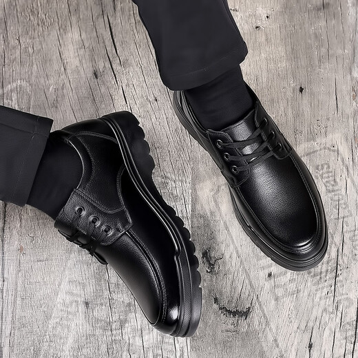 Chaussures en cuir Portulese pour hommes Business à lacets polyvalents chaussures décontractées formelles