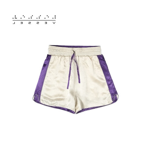 
XVESSEL jacket for women's thin summer casual and versatile creative embroidered robe trendy short jacket sportswear shorts purple Y23X693P XL