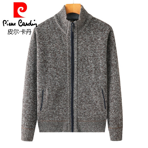 Pier Cardin im mittleren Alter von Herren Wolle Strickjagd Daddy mit Vlies mit verdickter Frühling und Herbst gestrickt große Pullover Kamel 180/92a